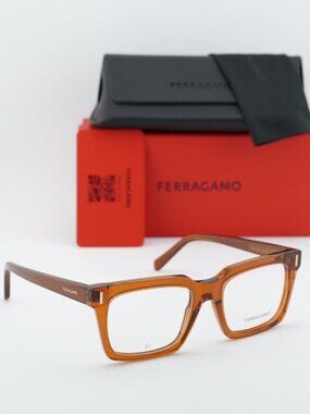 Salvatore Ferragamo SF2993 232 Unisex Square Eyeglasses 53mm – Brown
